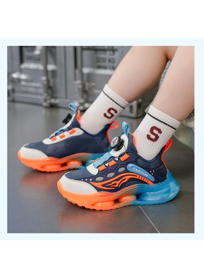 NIBEMINENT Children's Walking Shoes Soft Soles Rebound Lightweight Sports Shoes Cushioning Casual Leather Running Shoes - Image 2