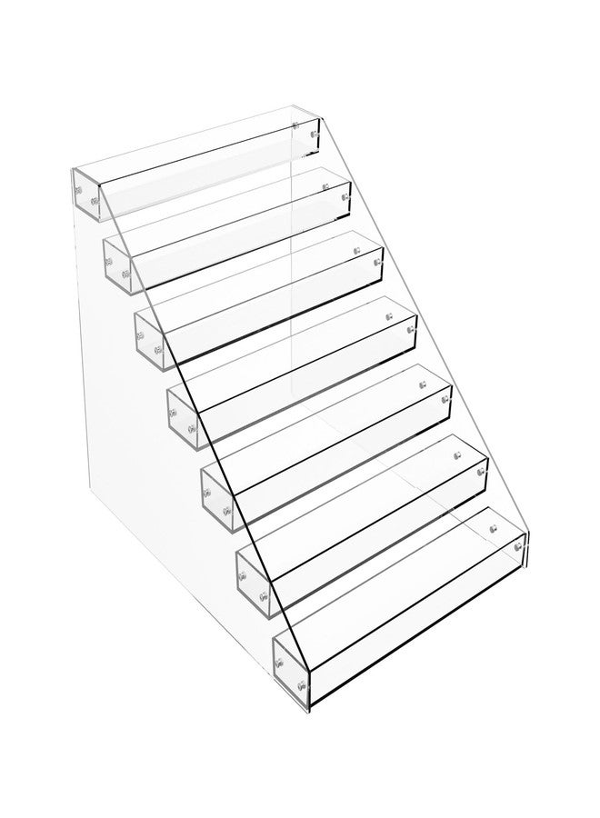Homakover Tiered Spice Rack Acrylic, 7 Tier Clear Spice Rack Organizer for Cabinet, Vertical Spice Rack Shelf Durable Kitchen Seasoning Organizer for Countertop, Cabinet, Pantry, Kitchen Storage (7 Tier) - Image 1