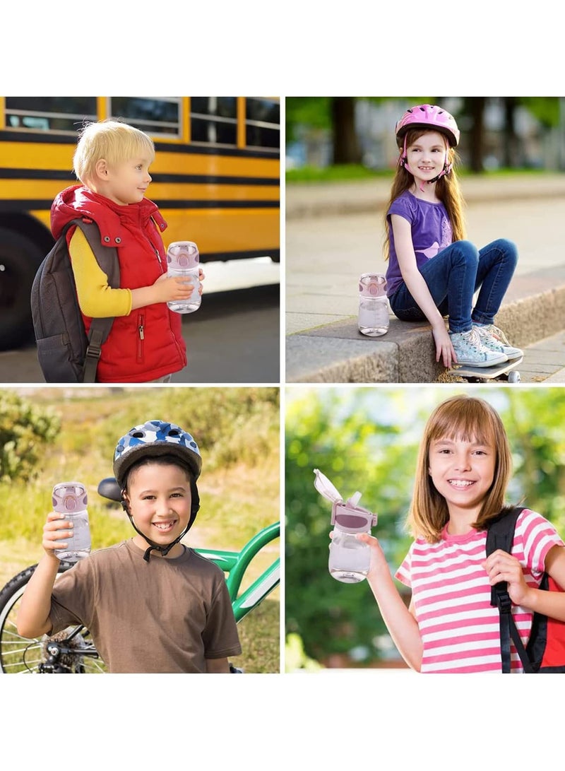 400ML Kids Water Bottle, Baby Toddler Sippy Cup with Scale, BPA-Free, Leak-Proof and Shatter-Resistant, Kids Bottle for Milk Juice Water, School Outdoor Travel (Blue)