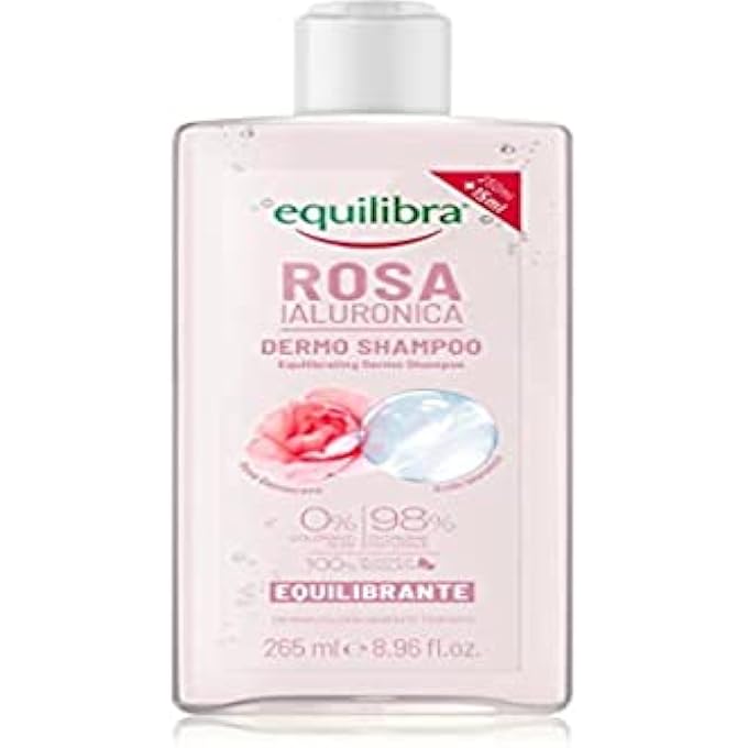 HAIR DERMO BALANCING SHAMPOO HYALURONIC ROSE GENTLE HAIR SHAMPOO WITH ROSE EXTRACT HYALURONIC ACID NATURAL MOISTURISING GRASS EXTRACT PERENNE 265ML