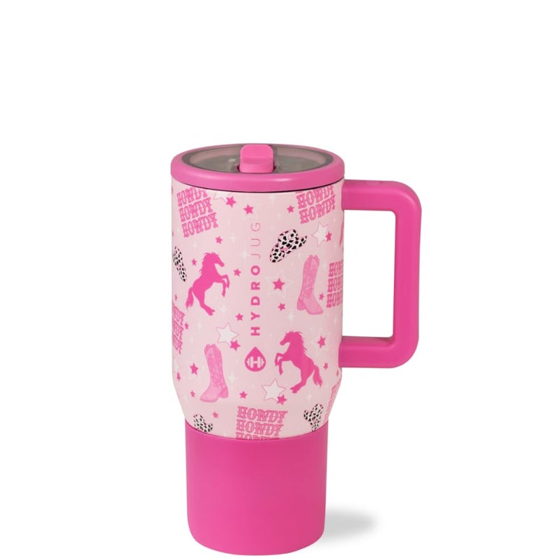 HydroJug Kids - 20 oz Insulated Kids Water Bottle with Flip Straw & Handle | Leak-Proof & Durable | Perfect for School, Sports, Lunch, Travel & Camp, Cowgirl - Image 1