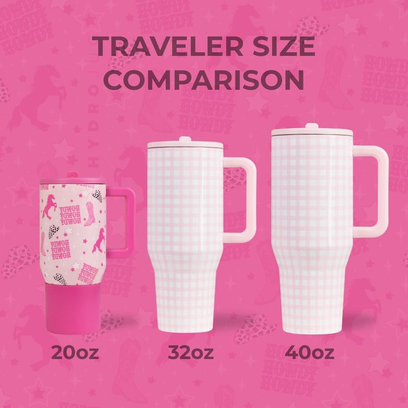 HydroJug Kids - 20 oz Insulated Kids Water Bottle with Flip Straw & Handle | Leak-Proof & Durable | Perfect for School, Sports, Lunch, Travel & Camp, Cowgirl - Image 4