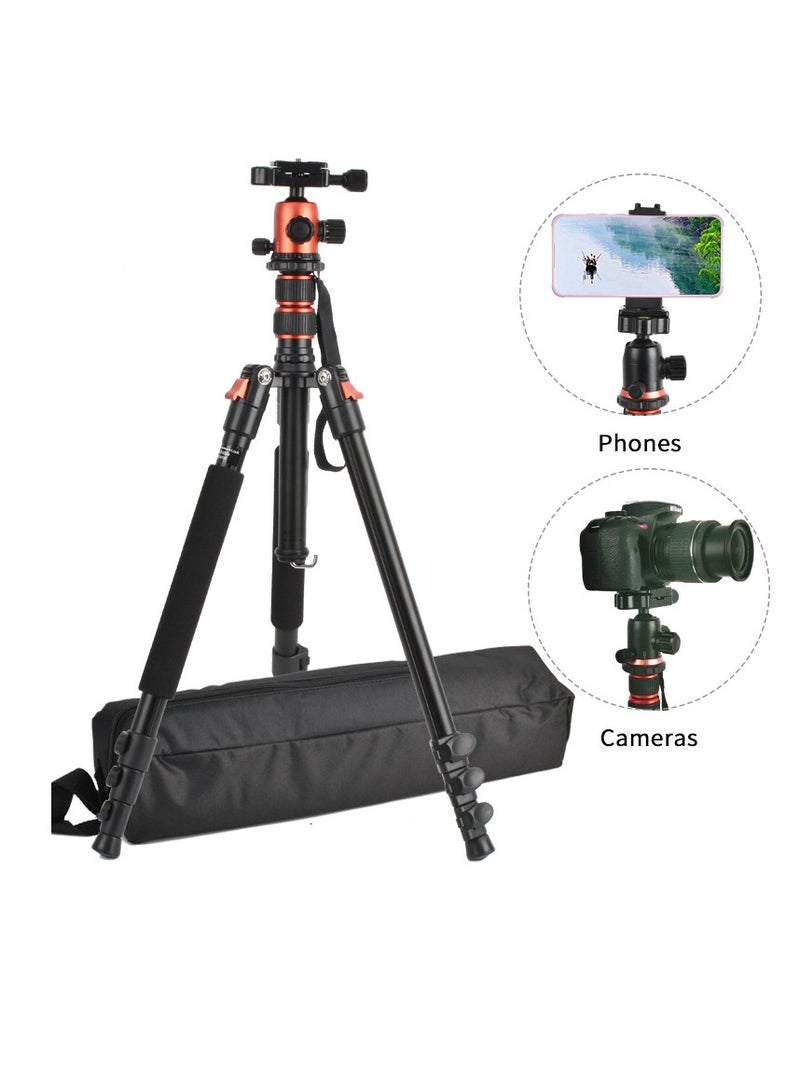 1.7m Professional SLR Camera Tripod Outdoor Mobile Phone Photography Stand Aluminum Alloy Monopod Reverse Stand - Image 4