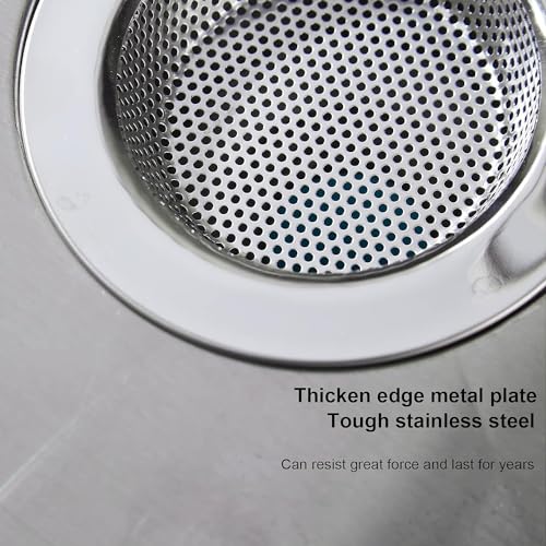 LASSHSWA Kitchen Sink Strainer Stainless Steel, LASSHSWA Kitchen Sink Drain Strainer, Sink Strainers for Kitchen Sinks with Large Wide Rim 4.5" Diameter (2 Pack) - Image 4