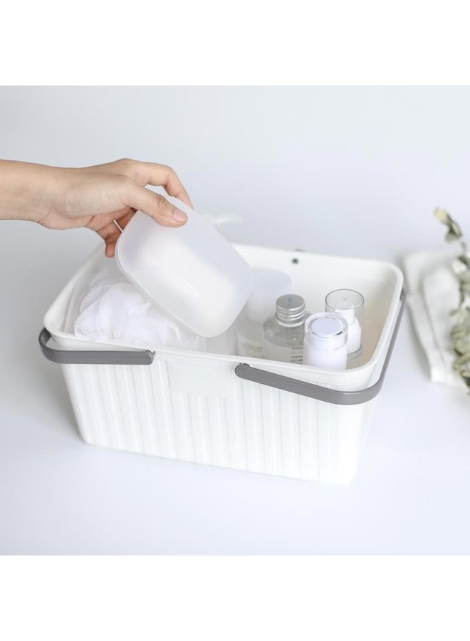 Jajalin Portable Travel Soap Box With Lid, Lockable Handmade Soap Container, Plastic Soap Dispenser, White - Image 3