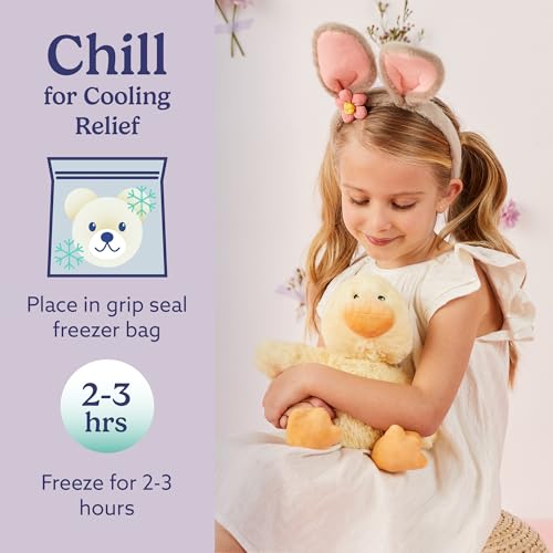 warmies Microwavable & Weighted Stuffed Animals, Duck - Heated Stuffed Animal Plushie for Warmth & Comfort - Cute Soft Plush Toys for Adults & Children (Boys, Girls, Babies & Toddlers) - Image 5