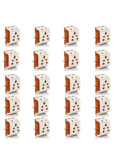 HiPlasst 3pin Multiplug Socket Adapter Pack of 20 5 Way MultiPlug for 2pin 3pin Plug Tops USA to India Converter Plug