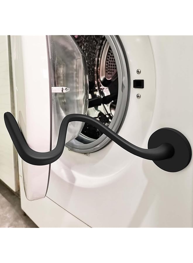 Upgraded Front Load Washer Door Prop Stable And Durable Washing Machine Door Prop Open Easy To Use Magnetic Washer Door Prop Flexible Prop Fits Most Washing Machines Black  - Image 1