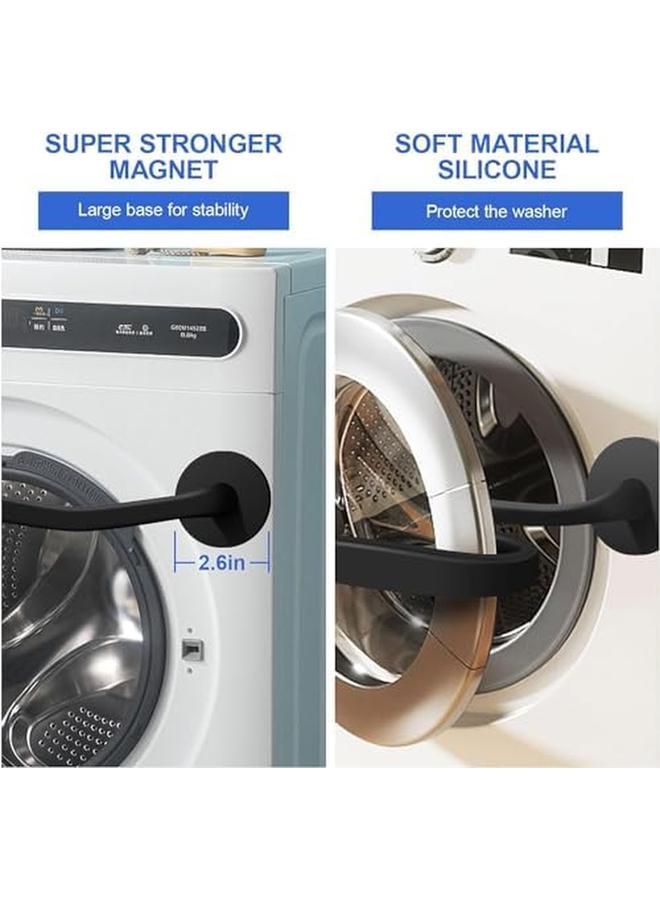 Upgraded Front Load Washer Door Prop Stable And Durable Washing Machine Door Prop Open Easy To Use Magnetic Washer Door Prop Flexible Prop Fits Most Washing Machines Black  - Image 3