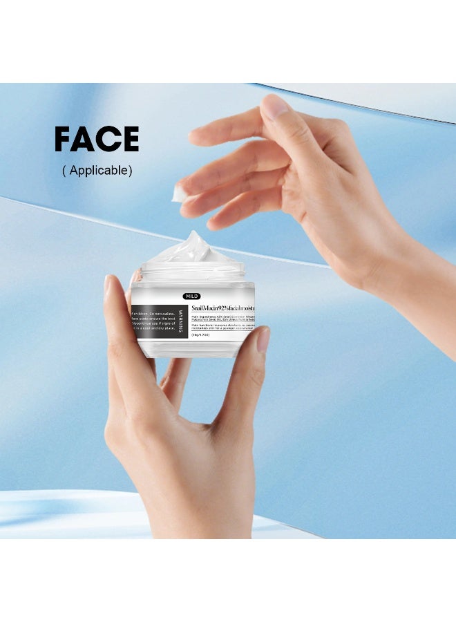 jalan Deep Moisturizing Snail Mucin Repair Cream | Snail Mucin 92% Moisturizer | 50g - Image 4