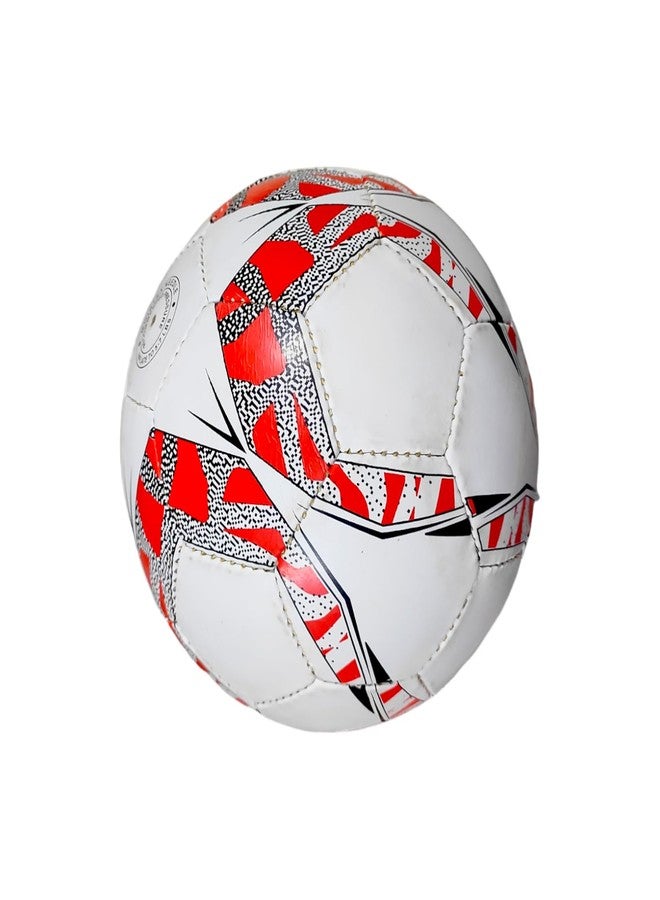 SBG Football Maxi Gold White, 32 Pannel Football, Hand Stitched with 2.5 ply Bladder Football for Soft and Wet Grounds, Match Football,Size-5 (Maxi Gold, White) - Image 5