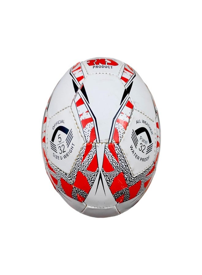 SBG Football Maxi Gold White, 32 Pannel Football, Hand Stitched with 2.5 ply Bladder Football for Soft and Wet Grounds, Match Football,Size-5 (Maxi Gold, White) - Image 3