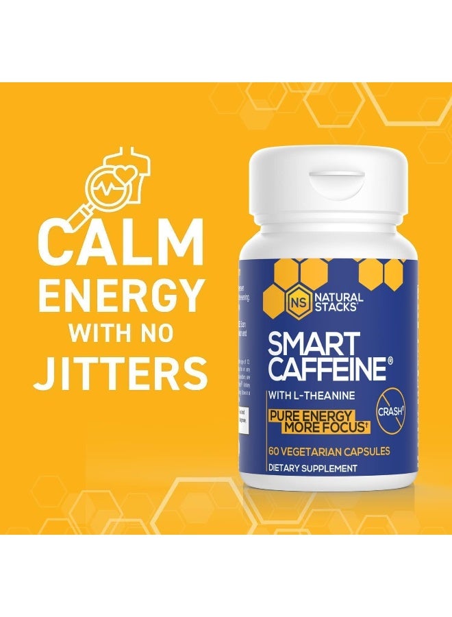 NATURAL STACKS كافيين ذكي مع L-theanine لطاقة مركزة بدون توتر أو انهيار - 60 كبسولة - Image 5