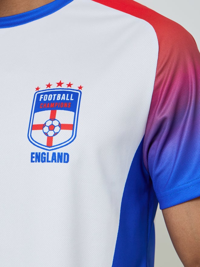 Styli Active Men England Short Sleeve Jersey FIFA Football T-Shirt - Image 4