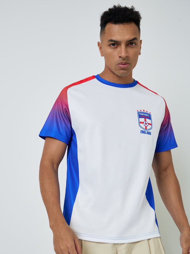 Styli Active Men England Short Sleeve Jersey FIFA Football T-Shirt - Image 3
