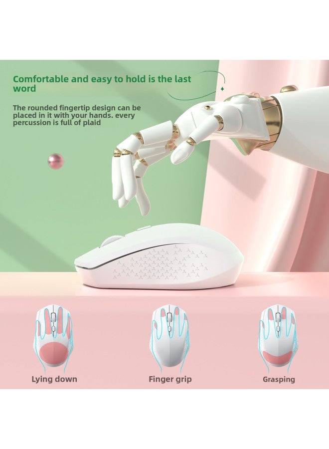 Loquat Direct Charging Wireless Mouse Mute Bluetooth 2.4G Dual-mode For Apple For Huawei Notes-Color:Charging 2.4G White - Image 5