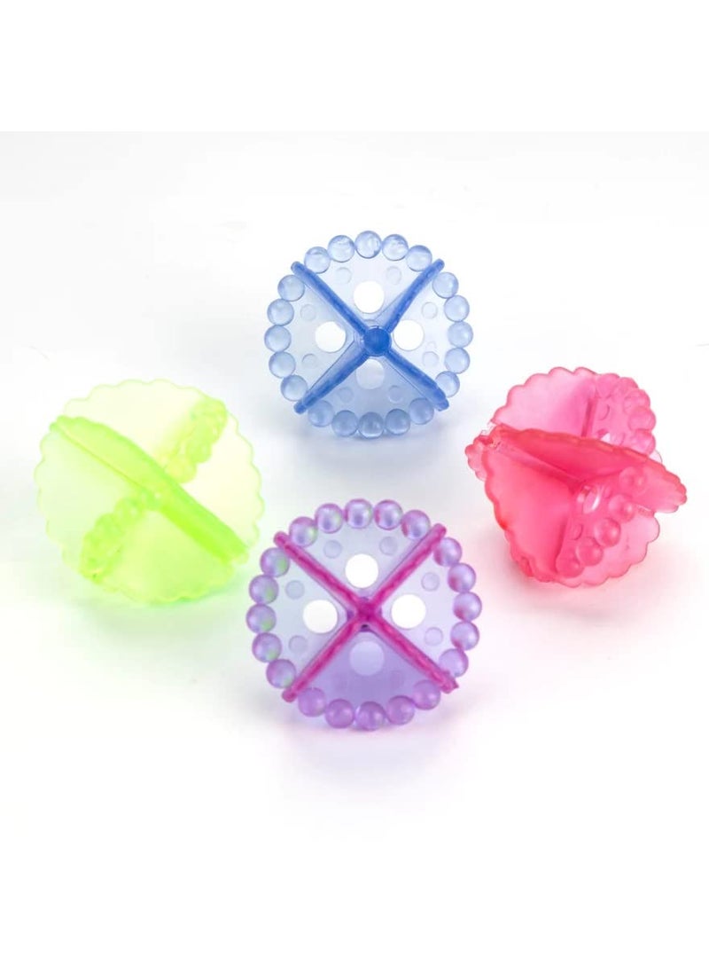 1st Choice Products 1st Choice Reusable Dryer Balls Laundry Balls for Washing Machine Solid Colorful Machine Washing Ball Plastic Tumber Dryer Balls Decontamination AntiWinding Washing Machine Balls 4pcs Transparent  - Image 1