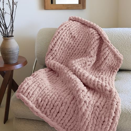 mellobello Jumbo Chunky Yarn for Hand Knitting - Super Thick Chenille Chunky Yarn for Crocheting - Extra Soft Bulky Fluffy Blanket Big Yarn 8 Jumbo Pack (27yds,8 oz Each Skein) Pink - Image 2