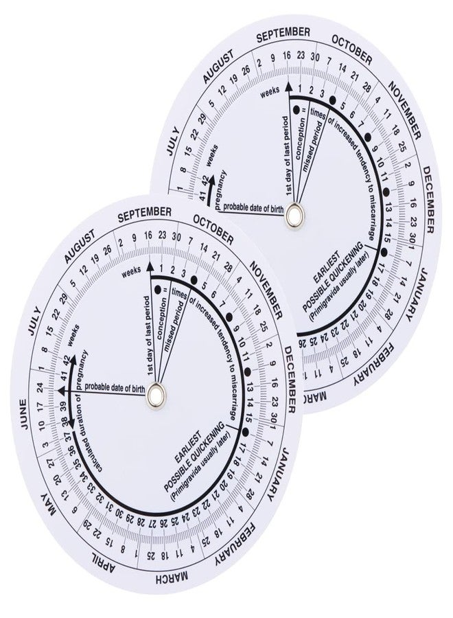 DQITJ 2 Pcs Pregnancy Wheel, Pregnant Due Date Calculator - Image 1