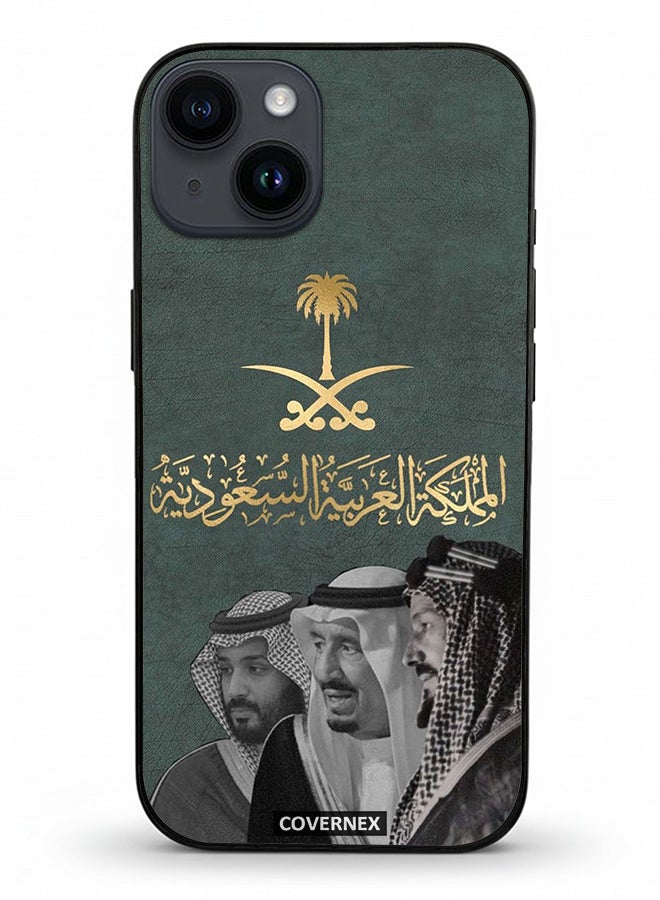 Covernex Apple iPhone 14 Protective Case Cover Printed Featuring Founders and Leader with Saudi Emblem - Image 2