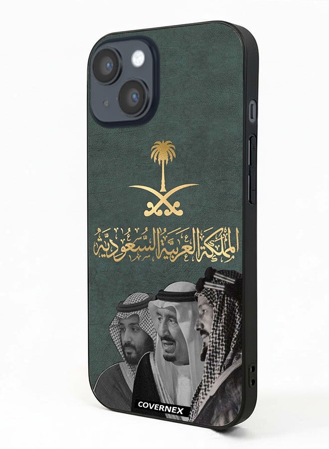 Covernex Apple iPhone 14 Protective Case Cover Printed Featuring Founders and Leader with Saudi Emblem - Image 1