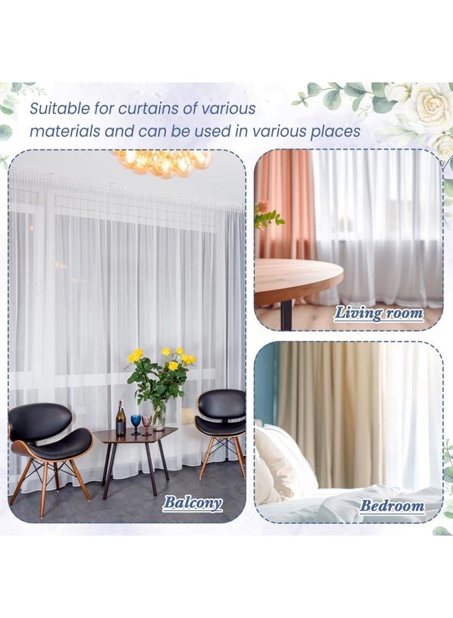 Suncalla 10.9 Yards Translucent Pleated Curtain Rod Tape, White Nylon Pleating Sewing Tape, for Hooks Used to Make Home Decor Items, Curtain Accessory for DIY Lover Sewing Room(3.8 Inch Wide) - Image 3