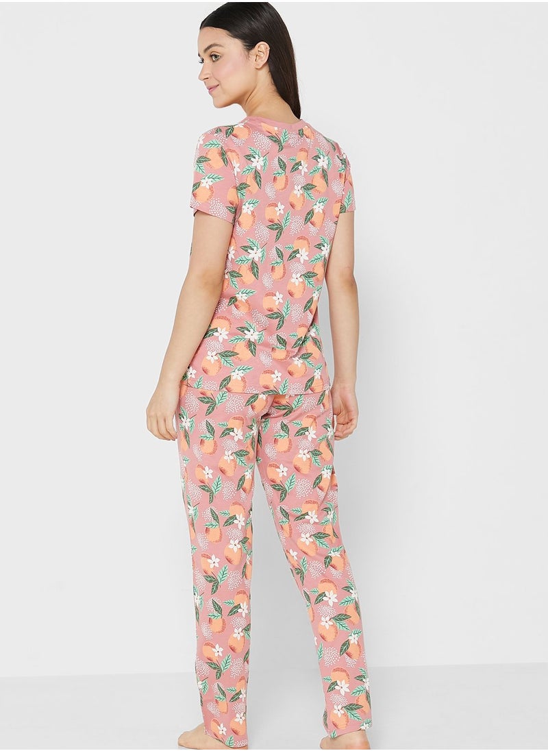 Ginger - All Over Printed Pyjama Set - Image 1