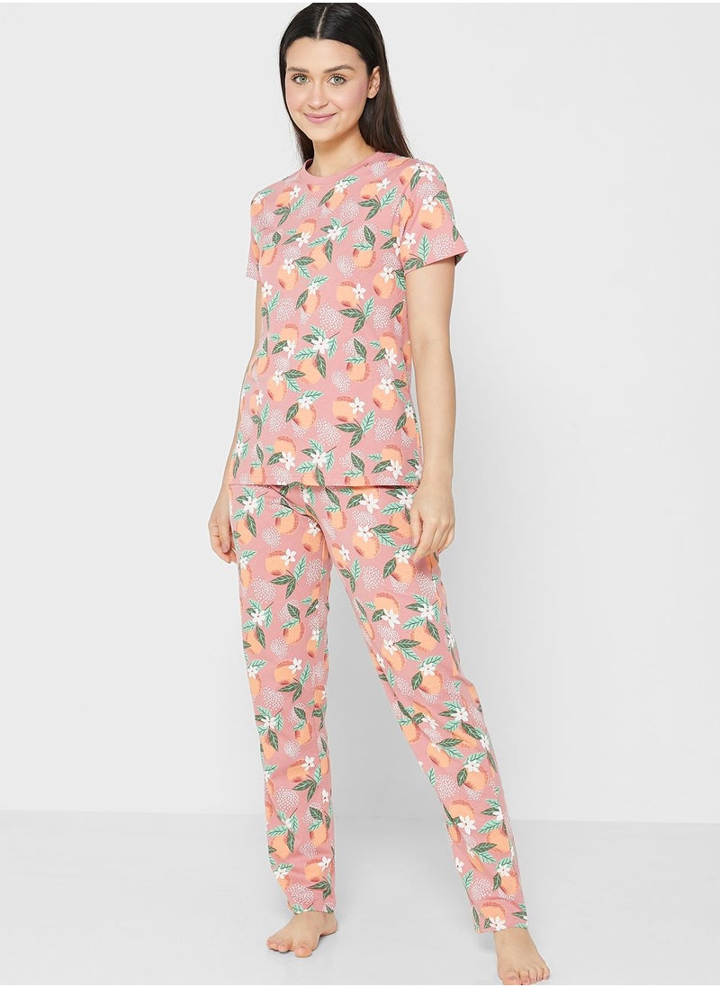 Ginger - All Over Printed Pyjama Set - Image 1