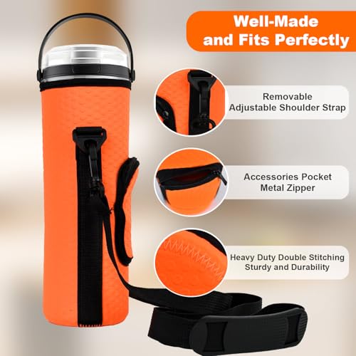 NUENSS-ROR Storage Bag for Ninja Portable Blender Dust Cover Sleeve with Adjustable Shoulder for Ninja BC151NV/BC51NV/BC151BK/BC151CR/BC151EM/ BC151PR/BC151WH/BC155PS Blast Portable Blender(Orange) - Image 3