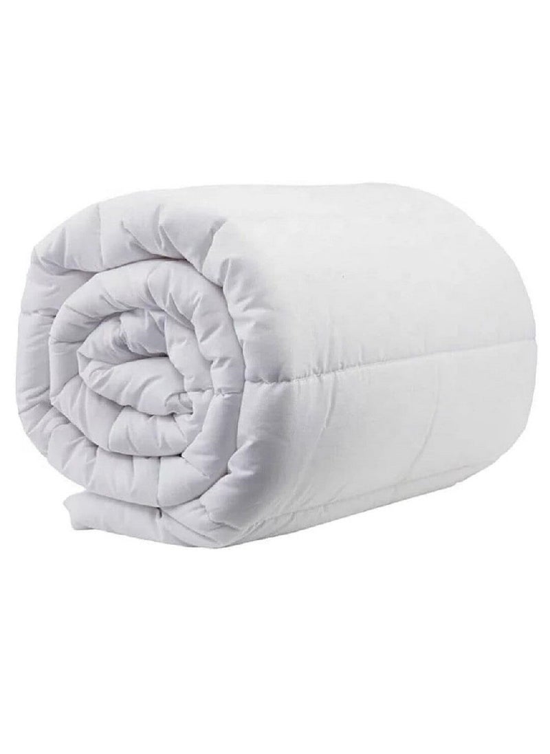 بلوبيري لحاف كينج سادة قطن أبيض عالي الجودة 200x220 سم - Image 1