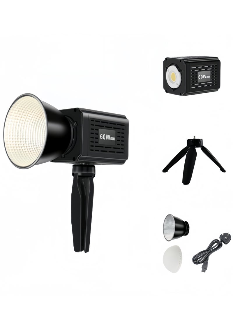 Glanfen 60W Portable Handheld COB Video Light with High CRI ≥95, 13200mAh Battery for Outdoor Photography, Live Streaming, and Video Recording - Image 1