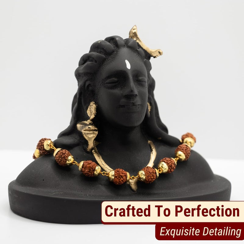 Japam Gold Plated Rudraksha Bracelet for Men and Women | Rudraksha Bracelet for Meditation and Prayer | Authenticity Certificate - Image 5