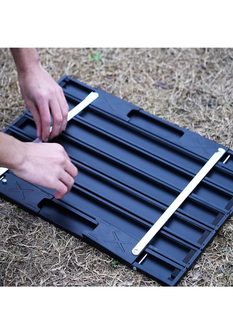 Ultralight Compact Small Camping Table, Mini Small Folding Camping Side Table for Camp, Portable Table for Outdoor Picnic,Tent,Travel,Beach,Black. - Image 5