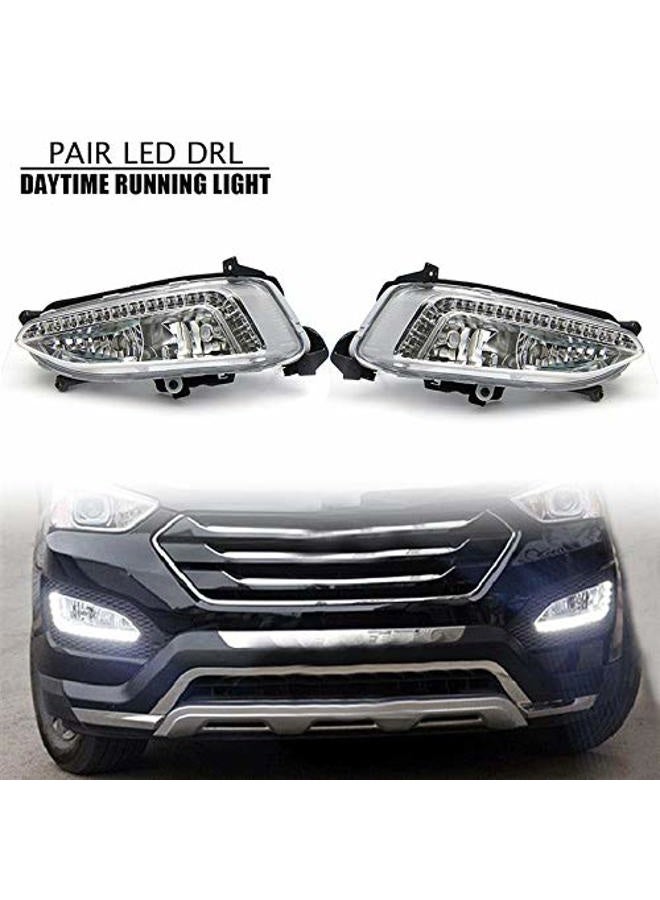Dreamseek مصابيح LED DRL لهيونداي سانتا في IX45 2013 2014 2015 لمصابيح الضباب الأمامية - Image 2