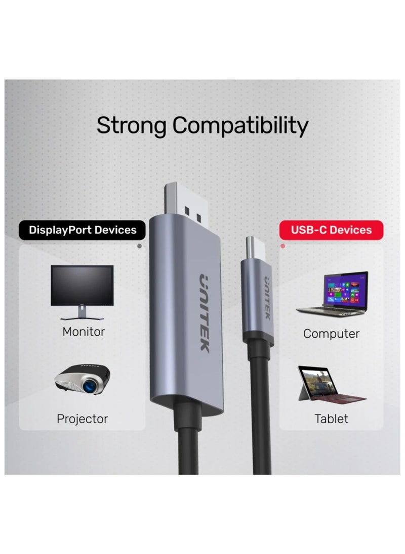 UNITEK كابل USB-C إلى DisplayPort 1.2 بدقة 4K وتردد 60 هرتز  - Image 4