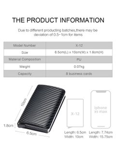 We Happy RFID Protection Leather Cover Ultra-Thin Aluminum Case Premium Credit Card Holder Automatic Pop UP Wallet  - Image 3