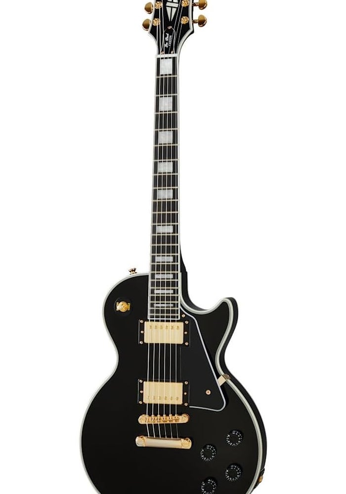Epiphone Les Paul Custom Ebony - Single Cut Electric Guitar - Image 1