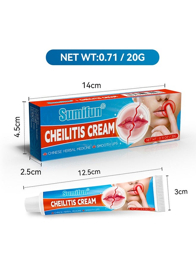 Sumifun - Cheilitis Cream,Lip Repair Cream For Repairing And Protecting Chapped And Dry Lips，Natural Ingredients For Instant Cooling And Pain Relief, Dead Skin Removal, Fade Lip Lines, Improve Lip Color - Image 1