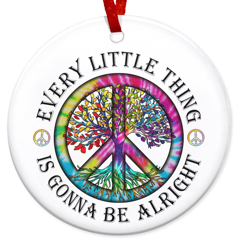 2024 Christmas Ornaments Inspirational Hippie Decor Gifts for Women  Boho Christmas Tree Decorations Peace Gifts for Women Mom Coworkers Teachers  Christmas Decorations Ceramic Ornament