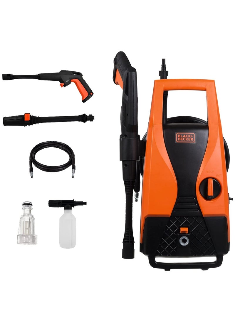 BLACK+DECKER - Pressure Washer, Max Pressure, Lightweight, Self-Priming, Total Stop System, Includes Accessories, Sleek Design, ECO Friendly, PW1450TD-B5 - Image 1