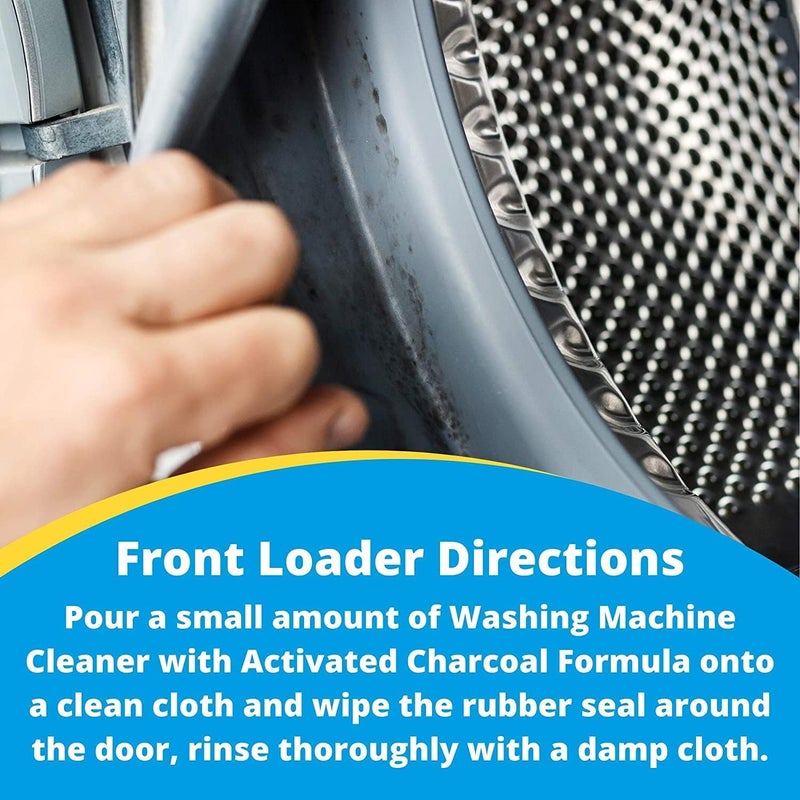 CARBONA Washing Machine Cleaner with Activated Charcoal | Removes Odor-Causing Residues | Works in Standard & High Efficiency Washing Machines | 8.4 FL Oz, 1 Pack - Image 1