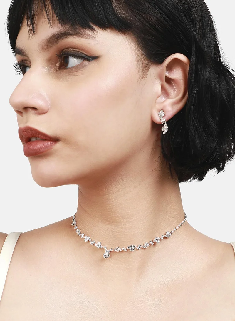 SOHI Opulent Stone Artificial Necklace Jewellery
