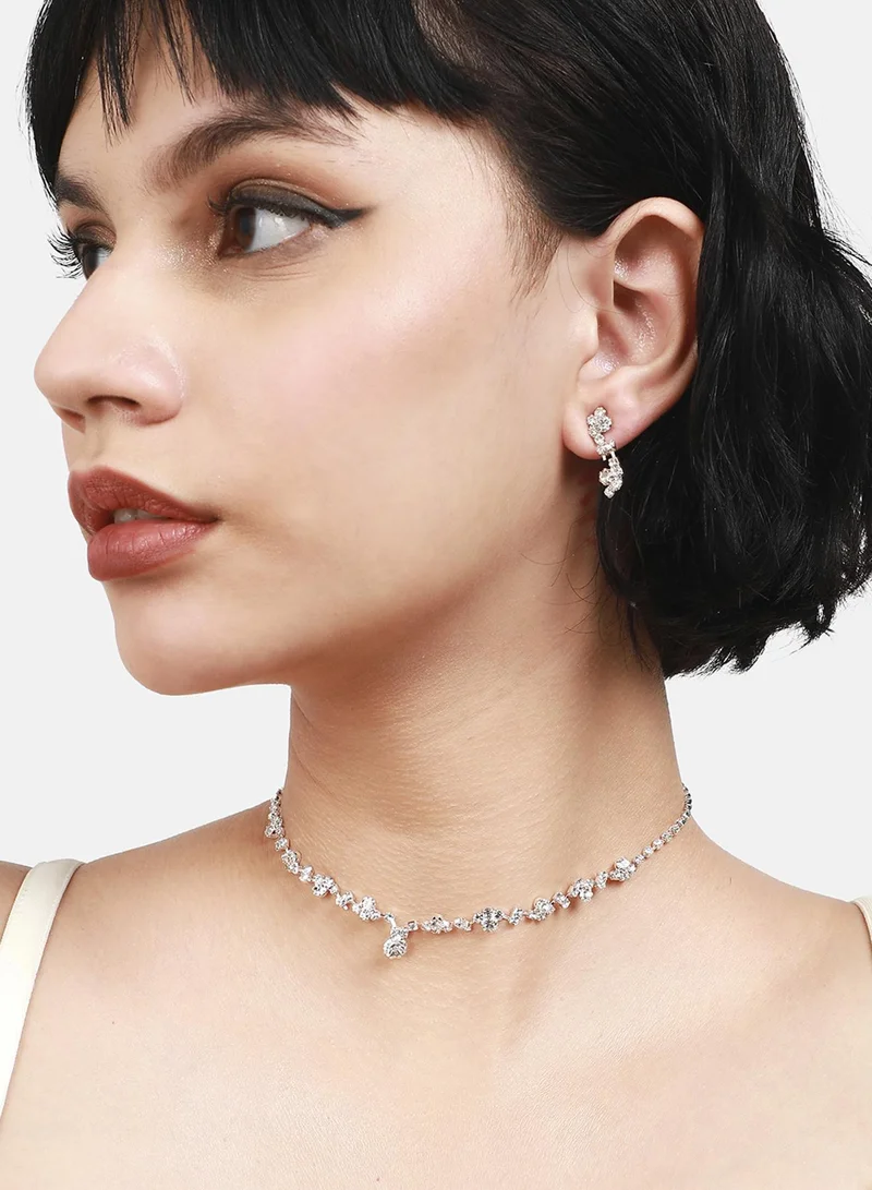 SOHI Opulent Stone Artificial Necklace Jewellery