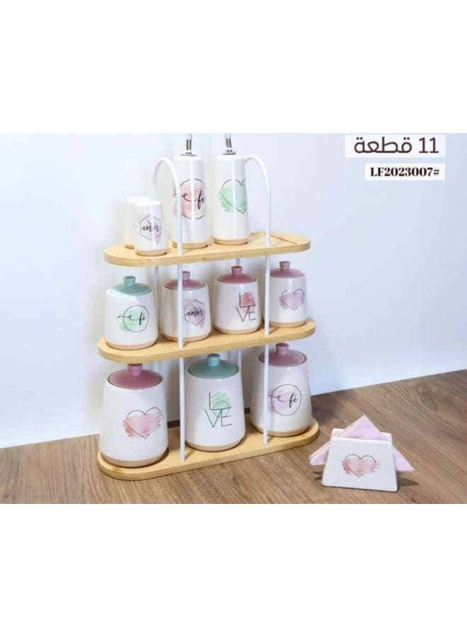 12-piece spice set with stand