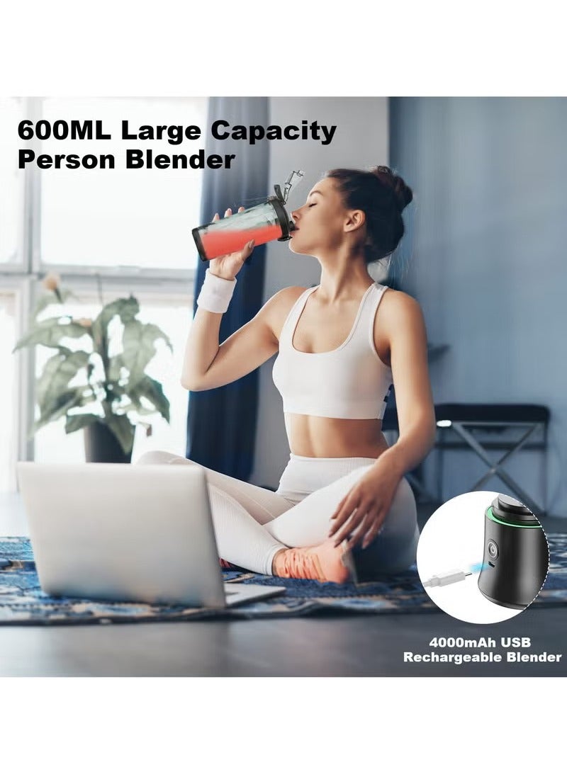 ASIV Portable Blender, Shake and Glide Personal Blender, Rechargeable Mini Blender, 21 Oz, with Travel Lid for Home/Kitchen/Gym - Image 3