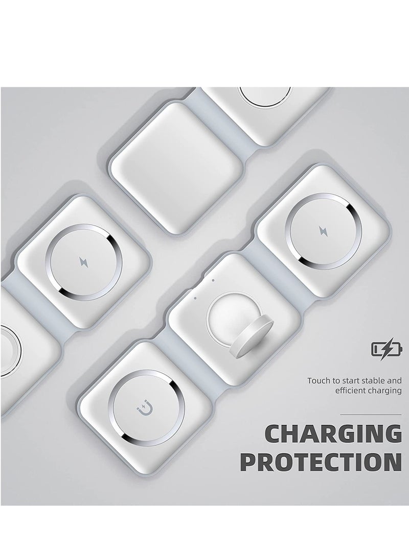 Wireless Charging, 3 in 1 Wireless Charger,Wireless Magnetic Fast Charging Foldable Dock station Charger for iPhone 13/12/11/8/Pro/Max,for iWatch,forAirPods 3/2/Pro and for Samsung - Image 2