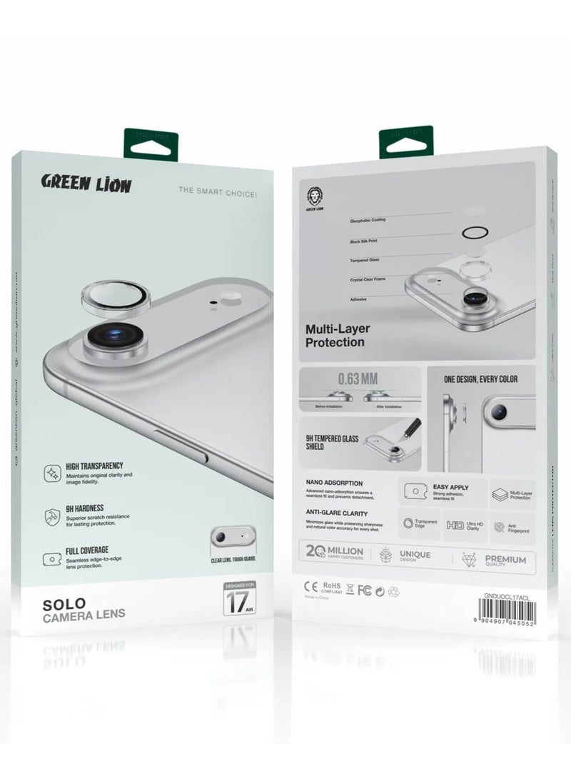 GREEN LION iPhone 17 Air Lens Protector / Duo Camera Lens / Camera Protector / 9H Durable /Anti Scratch / Water Resistant - Clear - Image 4