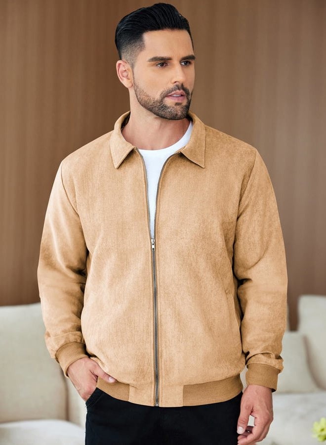 COOFANDY Men's Classic Leather Baseball Bomber Jacket Casual Jacket - Image 2
