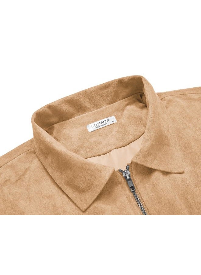COOFANDY Men's Classic Leather Baseball Bomber Jacket Casual Jacket - Image 5