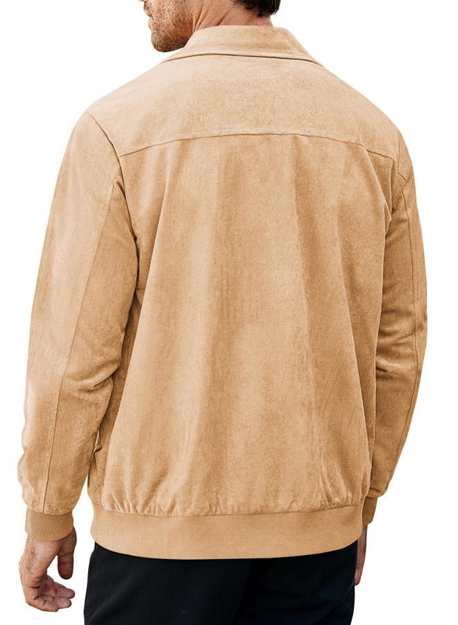 COOFANDY Men's Classic Leather Baseball Bomber Jacket Casual Jacket - Image 4